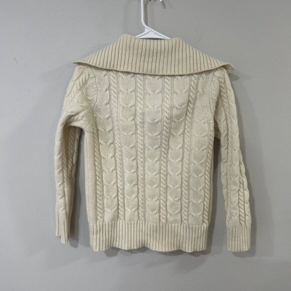 Carraig Donn Hand Knit Wool Cream Ivory Cardigan Sweater Women's Size Medium - Picture 4 of 4